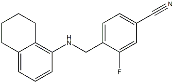 3-fluoro-4-[(5,6,7,8-tetrahydronaphthalen-1-ylamino)methyl]benzonitrile 结构式