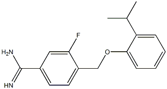 3-fluoro-4-[2-(propan-2-yl)phenoxymethyl]benzene-1-carboximidamide 结构式