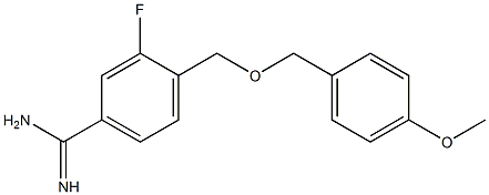 3-fluoro-4-{[(4-methoxyphenyl)methoxy]methyl}benzene-1-carboximidamide 结构式