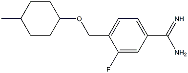 3-fluoro-4-{[(4-methylcyclohexyl)oxy]methyl}benzenecarboximidamide 结构式