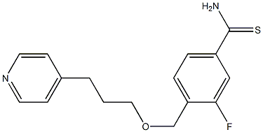 3-fluoro-4-{[3-(pyridin-4-yl)propoxy]methyl}benzene-1-carbothioamide 结构式