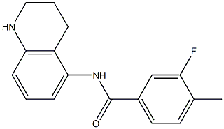 3-fluoro-4-methyl-N-(1,2,3,4-tetrahydroquinolin-5-yl)benzamide 结构式