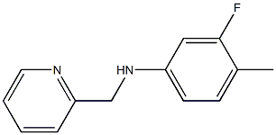 3-fluoro-4-methyl-N-(pyridin-2-ylmethyl)aniline 结构式