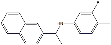 3-fluoro-4-methyl-N-[1-(naphthalen-2-yl)ethyl]aniline 结构式