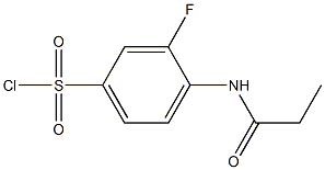 3-fluoro-4-propanamidobenzene-1-sulfonyl chloride 结构式