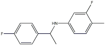 3-fluoro-N-[1-(4-fluorophenyl)ethyl]-4-methylaniline 结构式