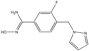 3-fluoro-N'-hydroxy-4-(1H-pyrazol-1-ylmethyl)benzenecarboximidamide 结构式