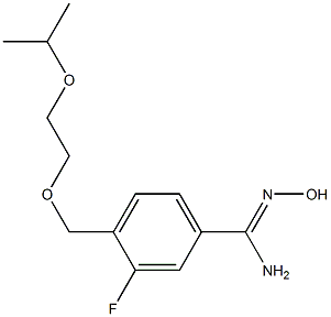 3-fluoro-N'-hydroxy-4-[(2-isopropoxyethoxy)methyl]benzenecarboximidamide 结构式