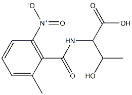 3-hydroxy-2-[(2-methyl-6-nitrophenyl)formamido]butanoic acid 结构式