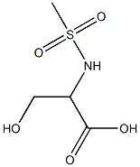 3-hydroxy-2-[(methylsulfonyl)amino]propanoic acid 结构式