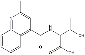 3-hydroxy-2-{[(2-methylquinolin-4-yl)carbonyl]amino}butanoic acid 结构式