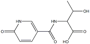 3-hydroxy-2-{[(6-oxo-1,6-dihydropyridin-3-yl)carbonyl]amino}butanoic acid 结构式