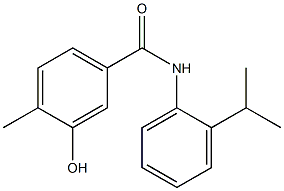 3-hydroxy-4-methyl-N-[2-(propan-2-yl)phenyl]benzamide 结构式