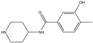 3-hydroxy-4-methyl-N-piperidin-4-ylbenzamide 结构式