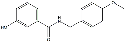 3-hydroxy-N-[(4-methoxyphenyl)methyl]benzamide 结构式