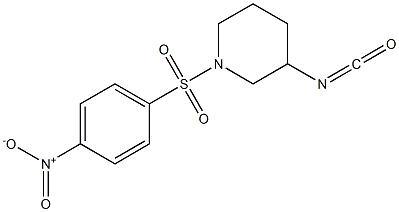 3-isocyanato-1-[(4-nitrobenzene)sulfonyl]piperidine 结构式