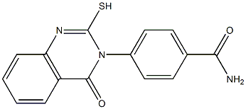 4-(4-oxo-2-sulfanyl-3,4-dihydroquinazolin-3-yl)benzamide 结构式