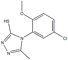4-(5-chloro-2-methoxyphenyl)-5-methyl-4H-1,2,4-triazole-3-thiol 结构式