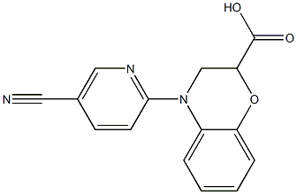 4-(5-cyanopyridin-2-yl)-3,4-dihydro-2H-1,4-benzoxazine-2-carboxylic acid 结构式