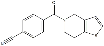 4-(6,7-dihydrothieno[3,2-c]pyridin-5(4H)-ylcarbonyl)benzonitrile 结构式