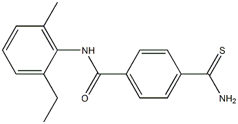 4-(aminocarbonothioyl)-N-(2-ethyl-6-methylphenyl)benzamide 结构式