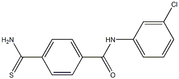 4-(aminocarbonothioyl)-N-(3-chlorophenyl)benzamide 结构式