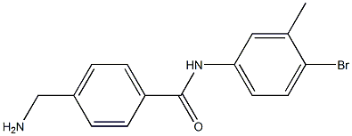 4-(aminomethyl)-N-(4-bromo-3-methylphenyl)benzamide 结构式