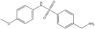 4-(aminomethyl)-N-(4-methoxyphenyl)benzenesulfonamide 结构式