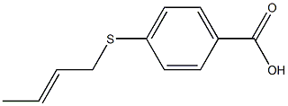 4-(but-2-en-1-ylsulfanyl)benzoic acid 结构式