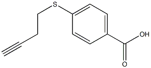 4-(but-3-ynylthio)benzoic acid 结构式