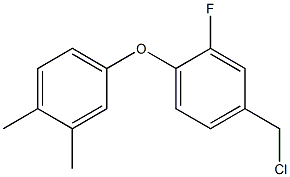 4-(chloromethyl)-1-(3,4-dimethylphenoxy)-2-fluorobenzene 结构式