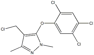 4-(chloromethyl)-1,3-dimethyl-5-(2,4,5-trichlorophenoxy)-1H-pyrazole 结构式