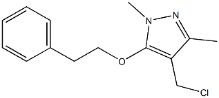 4-(chloromethyl)-1,3-dimethyl-5-(2-phenylethoxy)-1H-pyrazole 结构式