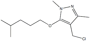 4-(chloromethyl)-1,3-dimethyl-5-[(4-methylpentyl)oxy]-1H-pyrazole 结构式