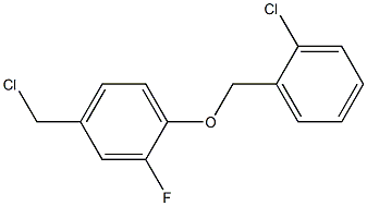 4-(chloromethyl)-1-[(2-chlorophenyl)methoxy]-2-fluorobenzene 结构式