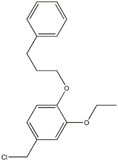 4-(chloromethyl)-2-ethoxy-1-(3-phenylpropoxy)benzene 结构式