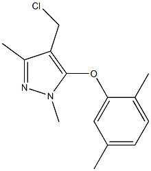 4-(chloromethyl)-5-(2,5-dimethylphenoxy)-1,3-dimethyl-1H-pyrazole 结构式