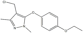 4-(chloromethyl)-5-(4-ethoxyphenoxy)-1,3-dimethyl-1H-pyrazole 结构式