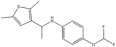 4-(difluoromethoxy)-N-[1-(2,5-dimethylthiophen-3-yl)ethyl]aniline 结构式