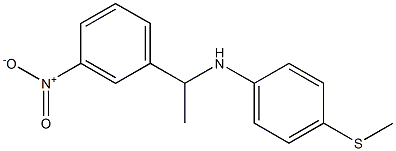 4-(methylsulfanyl)-N-[1-(3-nitrophenyl)ethyl]aniline 结构式