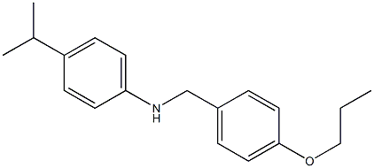 4-(propan-2-yl)-N-[(4-propoxyphenyl)methyl]aniline 结构式