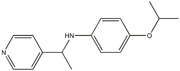 4-(propan-2-yloxy)-N-[1-(pyridin-4-yl)ethyl]aniline 结构式