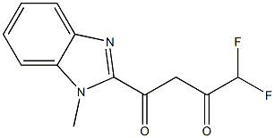 4,4-difluoro-1-(1-methyl-1H-1,3-benzodiazol-2-yl)butane-1,3-dione 结构式