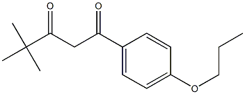 4,4-dimethyl-1-(4-propoxyphenyl)pentane-1,3-dione 结构式