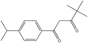 4,4-dimethyl-1-[4-(propan-2-yl)phenyl]pentane-1,3-dione 结构式