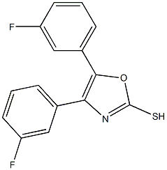 4,5-bis(3-fluorophenyl)-1,3-oxazole-2-thiol 结构式