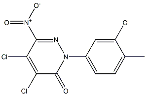 4,5-dichloro-2-(3-chloro-4-methylphenyl)-6-nitropyridazin-3(2H)-one 结构式