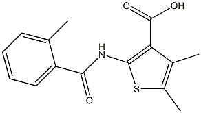 4,5-dimethyl-2-[(2-methylbenzoyl)amino]thiophene-3-carboxylic acid 结构式