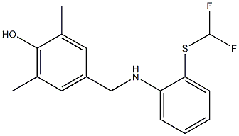 4-[({2-[(difluoromethyl)sulfanyl]phenyl}amino)methyl]-2,6-dimethylphenol 结构式