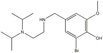4-[({2-[bis(propan-2-yl)amino]ethyl}amino)methyl]-2-bromo-6-methoxyphenol 结构式